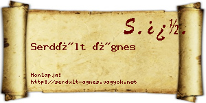 Serdült Ágnes névjegykártya